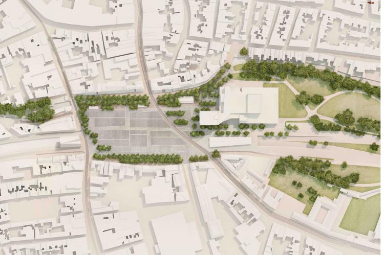 Desing new Zand square Bruges