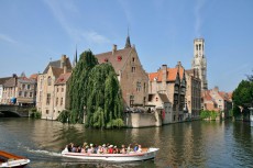 The Belfry tower as seen from the Rozenhoedkaai